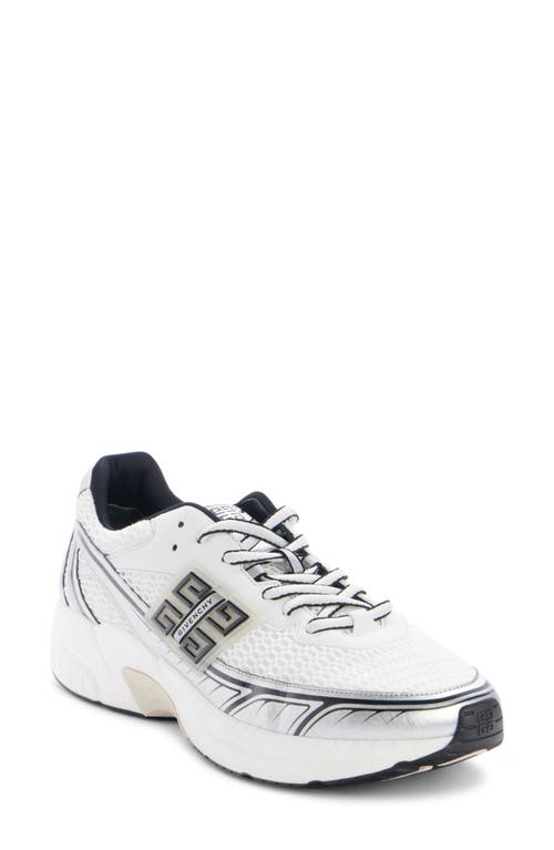 Shop Givenchy Nfnty-52 Low Top Sneaker In White/silvery