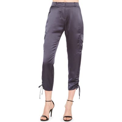 Parker Emerson Ruched Crop Cargo Pants, Blue