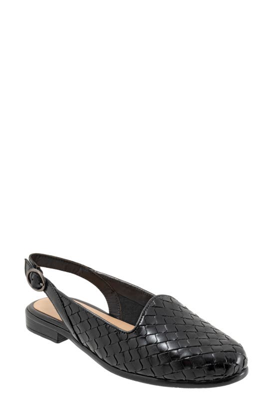 Shop Trotters Lea Slingback Flat In Black