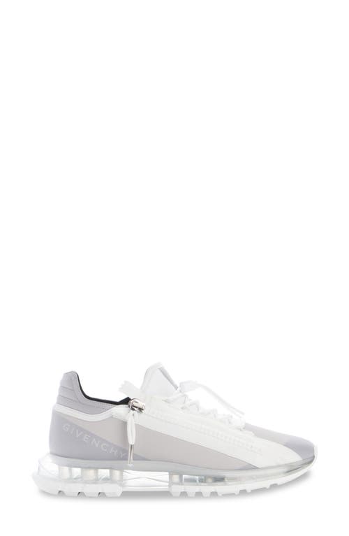 Shop Givenchy Spectre Zip Sneaker In White/silvery