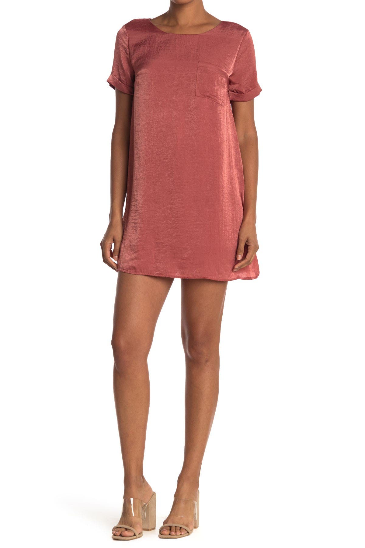 satin t shirt dress