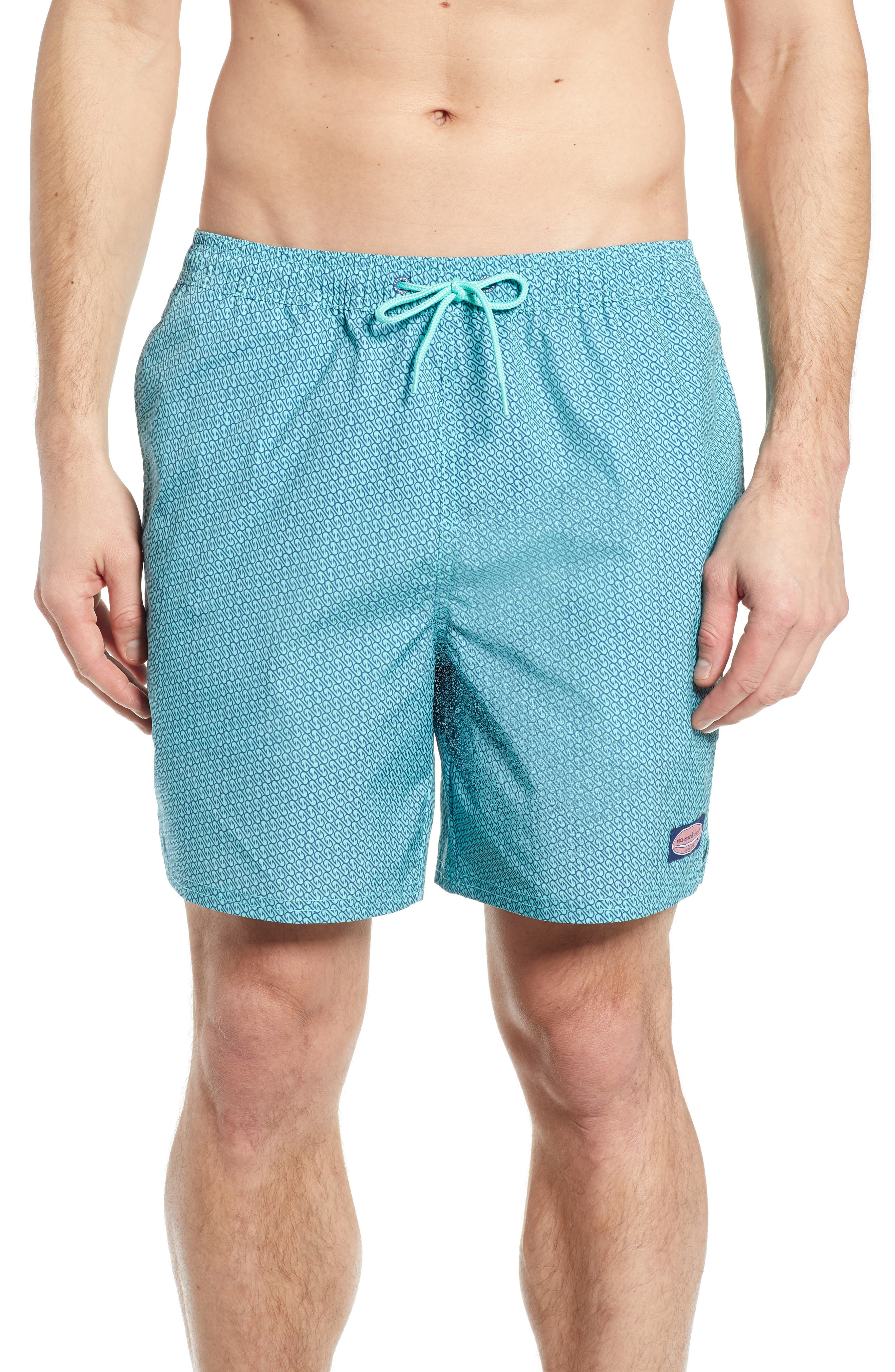 Vineyard Vines Chappy Geo Hook Swim Trunks, Blue