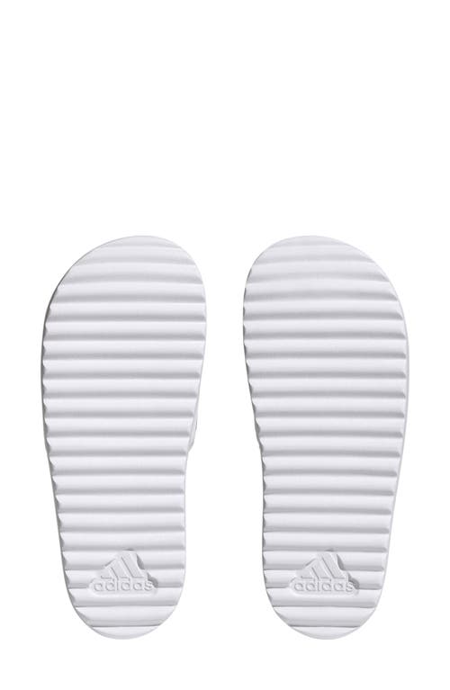 Adidas Originals Adidas Women's Adilette Platform Slides Shoes In White/met./grey One