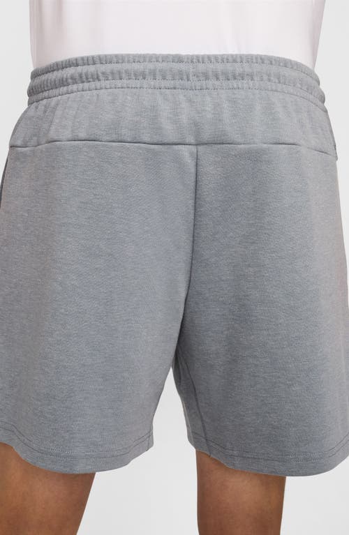 Nike Men's Primary Fleece 7" Dri-fit Uv Unlined Performance Shorts In Cool Grey/heather