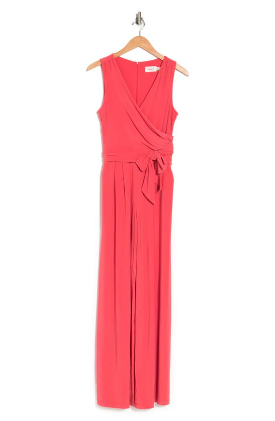 Eliza J Faux Wrap Wide Leg Jumpsuit In Cor | ModeSens