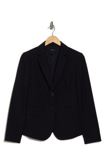 THEORY THEORY CARISSA STRETCH WOOL CLASSIC SUIT JACKET 