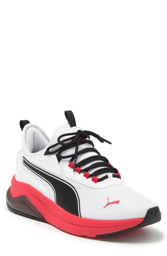 Puma Amplifier Sneaker In  White- Black- Red