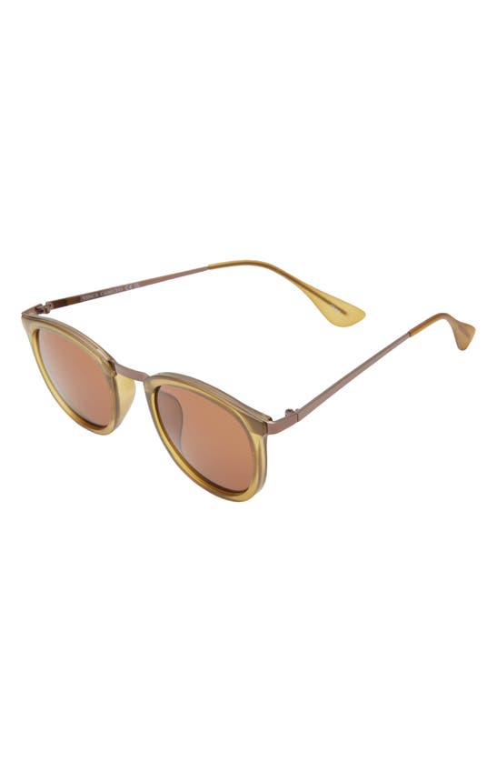 Vince Camuto 48mm Round Gradient Sunglasses In Gunmetal