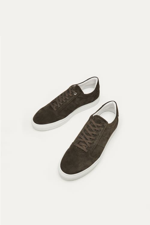 Want Les Essentiels De La Vie Want Les Essentiels Lennon 2.0 Suede Leather Low Sneaker In Dark Brown