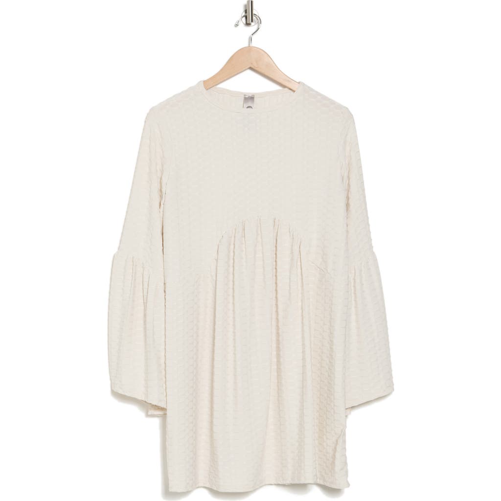 Go Couture Bell Sleeve Swing Dress In Ivory