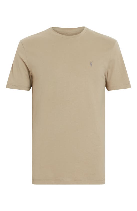 Shop Allsaints Brace Tonic Slim Fit Cotton T-shirt In Moorland Brown