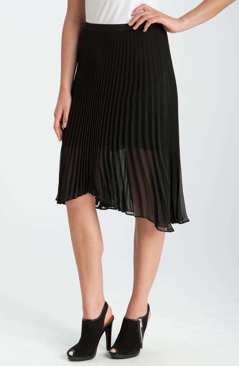 Pleione Pleat Chiffon Skirt with High/Low Hem | Nordstrom