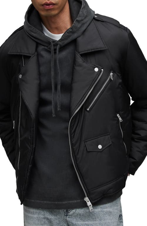 AllSaints Naro Leather Puffer Vest