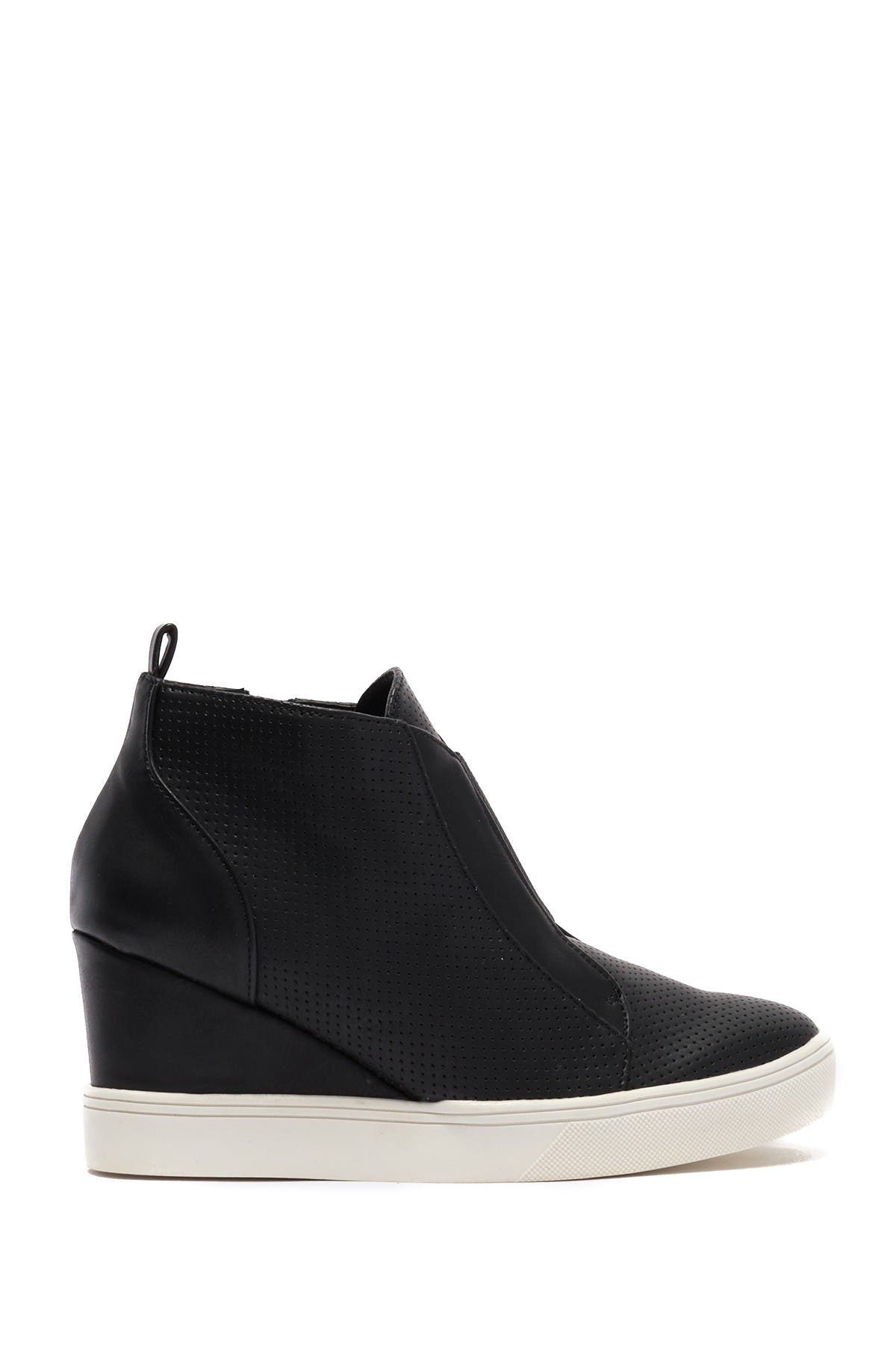 mia wedge sneakers black