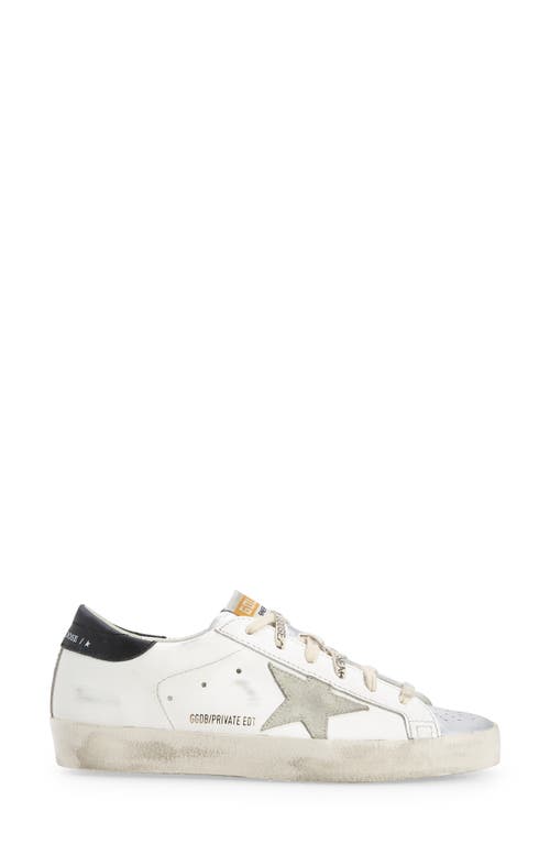 Shop Golden Goose Super-star Low Top Sneaker In White/taupe