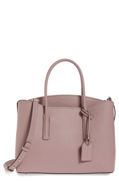 Kate Spade Large Margaux Leather Satchel - Pink In Pressed Flowers