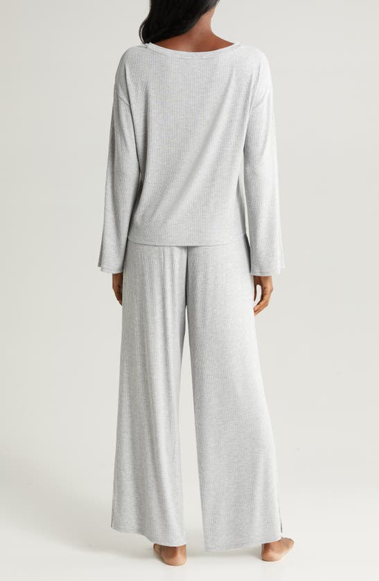 Shop Nordstrom Moonlight Eco Long Sleeve Pajamas In Grey Heather