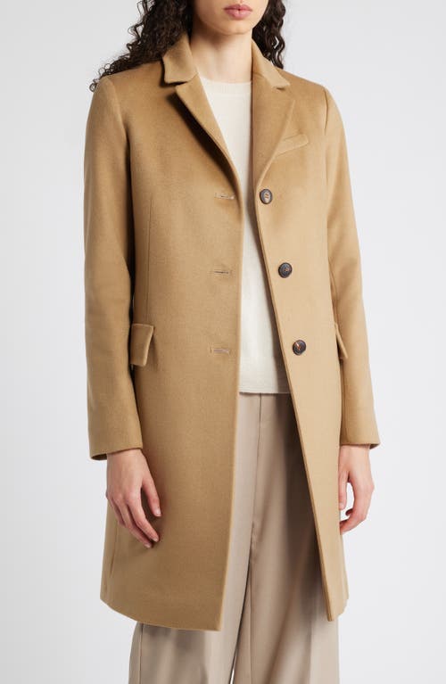 Shop Fleurette Lee Longline Cashmere Coat In Camel