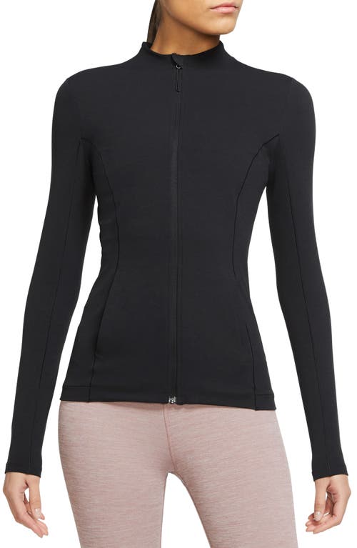 Nike Yoga Dri-fit Luxe Fitted Jacket In Black