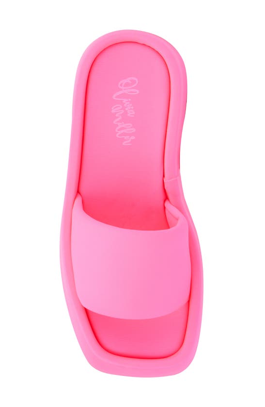 Shop Olivia Miller Uproar Platform Slide Sandal In Neon Pink