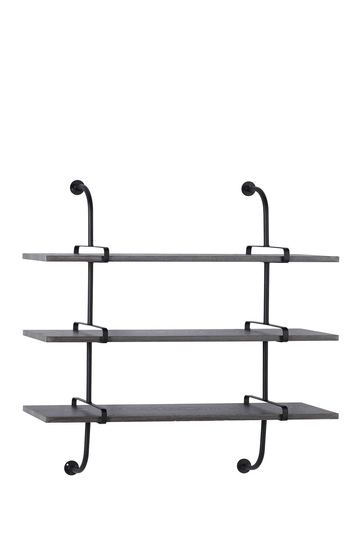 Willow Row Grey Wood Industrial Wall Shelves ModeSens
