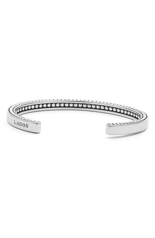 Shop Lagos Anthem Sterling Silver Caviar Cuff Bracelet