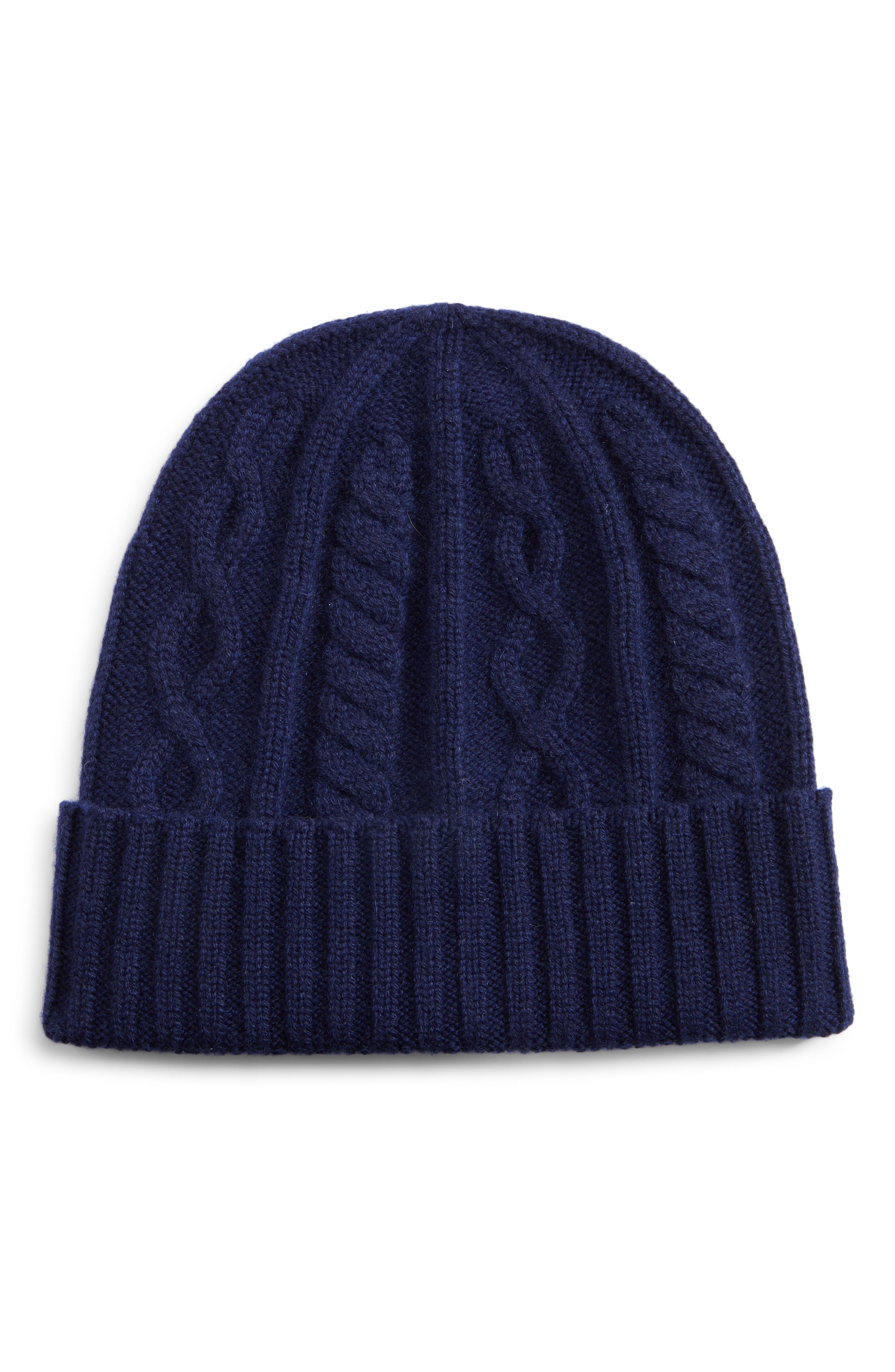 mens cable knit wool hat