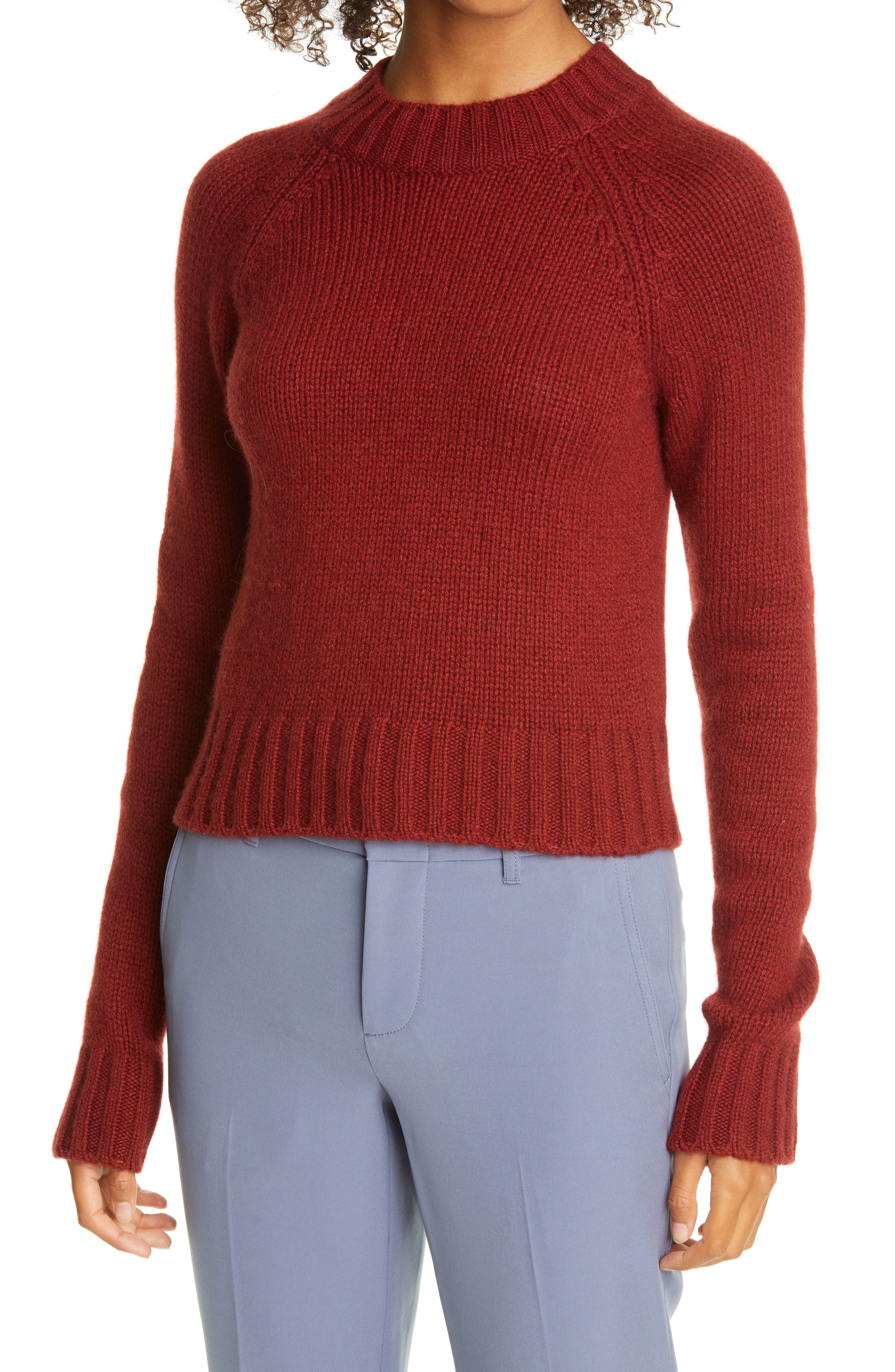 mock neck cashmere sweater