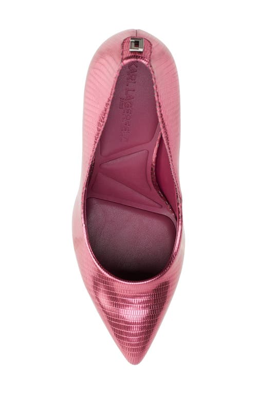 Shop Karl Lagerfeld Paris Royale Pointed Toe Pump In Red Plum