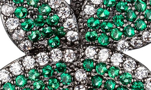 Eye Candy Los Angeles Maja Cubic Zirconia Drop Earrings In Green
