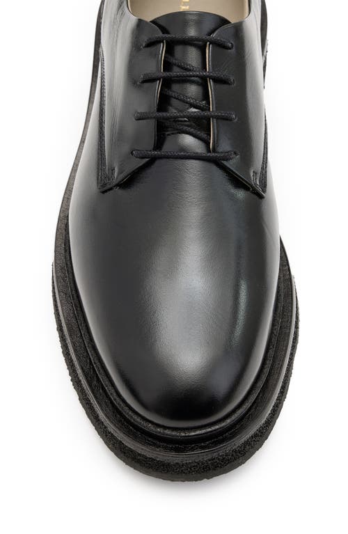 Shop Allsaints Escher Plain Toe Derby In Black Shine