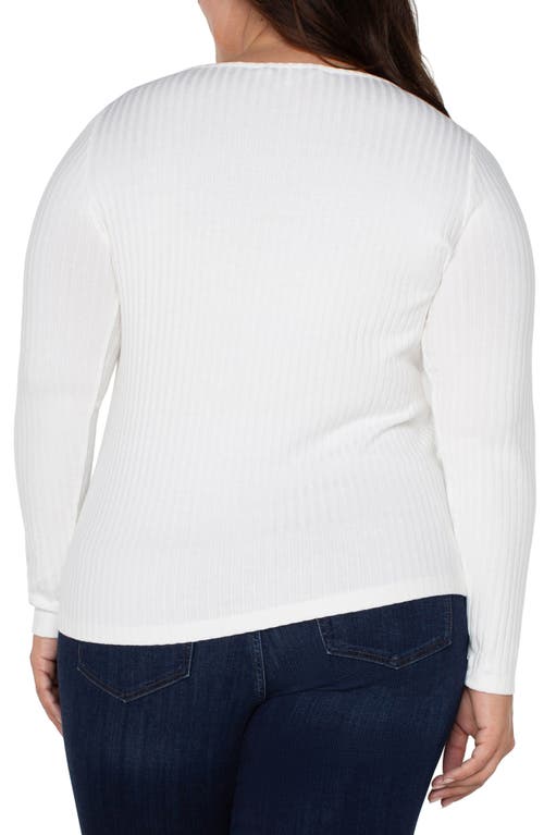 Shop Liverpool Los Angeles Liverpool Rib Boat Neck Top In Snow