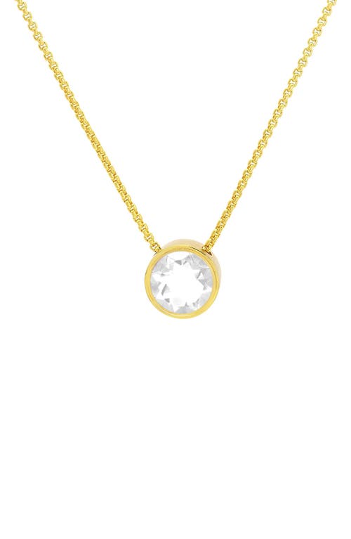 Shop Dean Davidson Signature Pendant Necklace In Crystal Quartz/gold