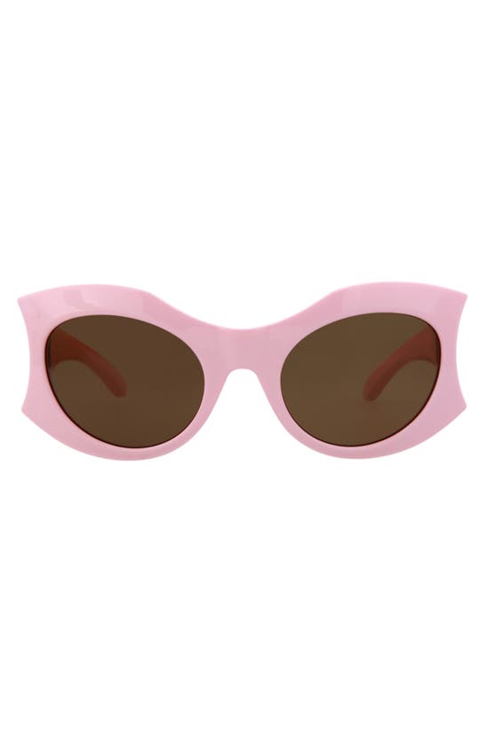 Balenciaga Cat Eye-frame Bio Injection Sunglasses In Pink Pink Brown