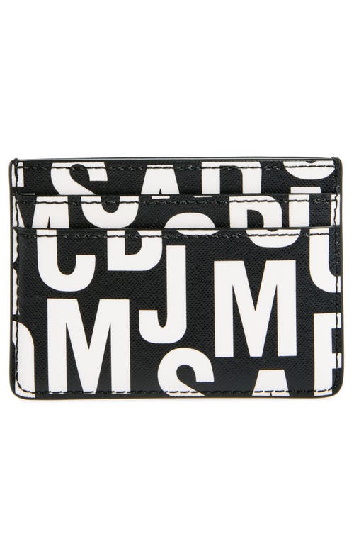 Marc Jacobs Jumbo Loog Card Wallet In Black/white