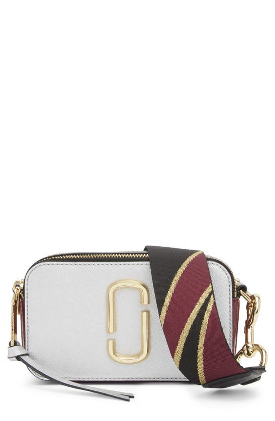 Click to view more detailed imagery on our partner's website Marc Jacobs The Snapshot Leather Crossbody Bag In Silver Multi