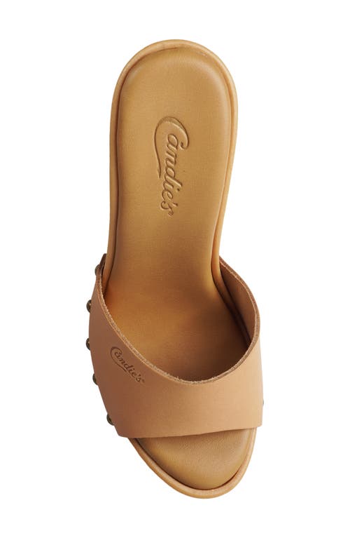 Shop Candies Candie's Antonellaomg Slide Sandal In Natural Leather