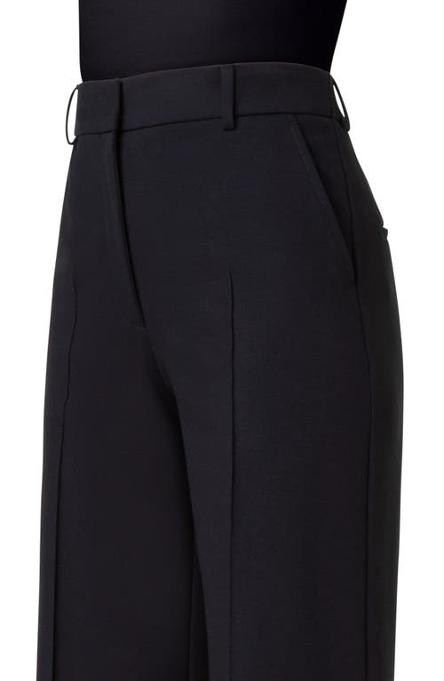 Shop Akris Punto Chiaro Jersey Straight Leg Pants In Black