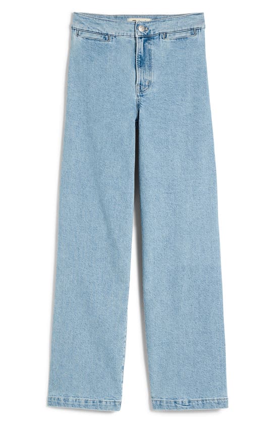 Shop Madewell The Emmett Welt Pocket High Waist Wide Leg Jeans In Kieran Wash