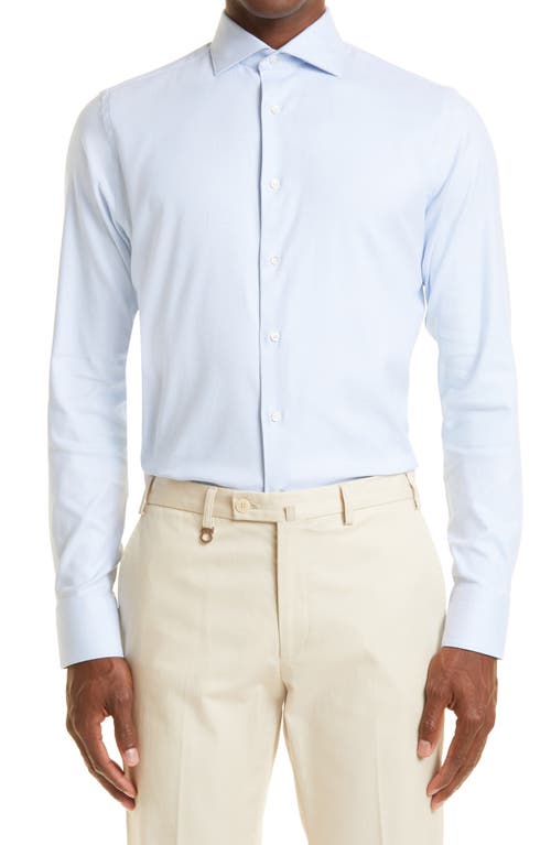 Canali Impeccable Textured Stretch Cotton Dress Shirt at Nordstrom