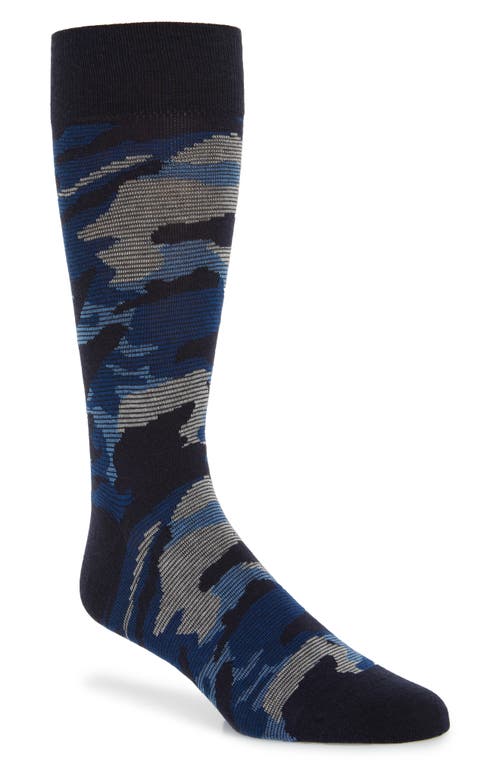 Modern Camo Socks in Marine Blue