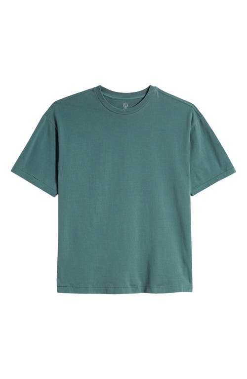 Shop Treasure & Bond Kids' Washed Crewneck T-shirt In Green Seaglass