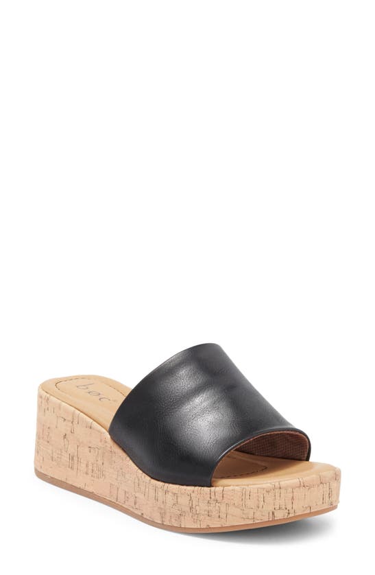 Shop B O C Savia Platform Wedge Sandal In Black
