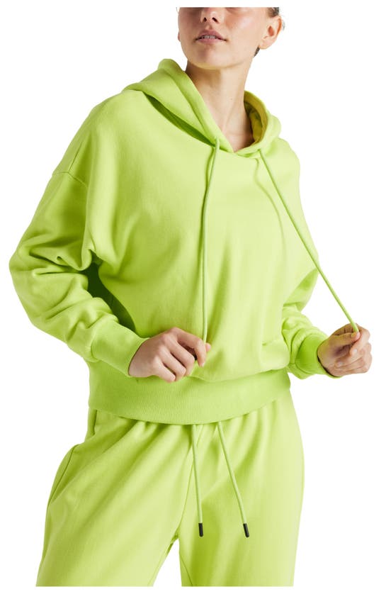 Electric Yoga French Terry Hoodie In Lime Punch
