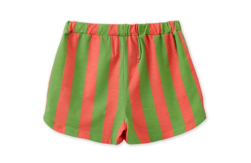 Shop Vild House Of Little Striped Tencel Shorts In Pink/green