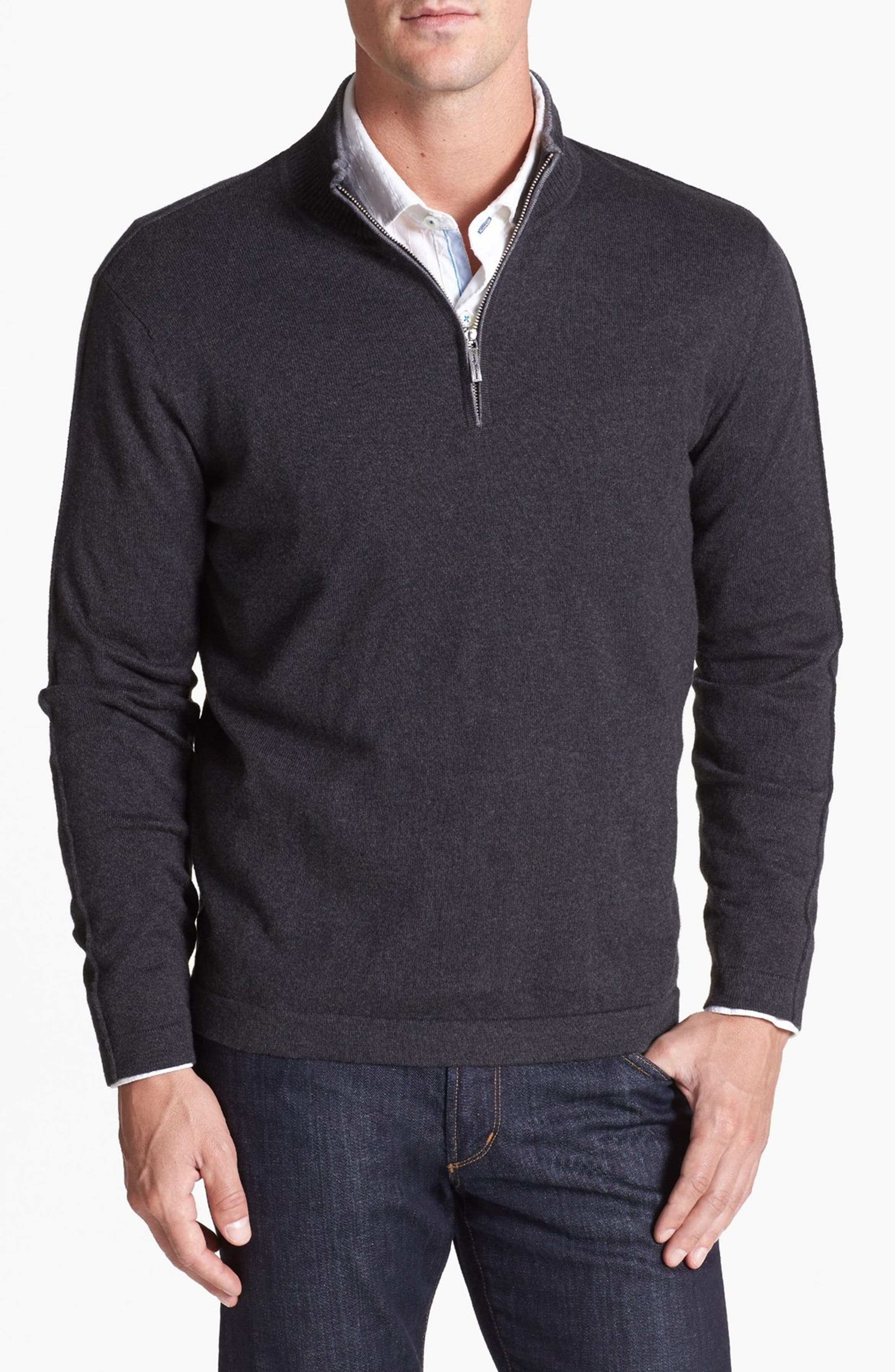 Tommy Bahama 'Island Luxe' Cotton & Cashmere Half Zip Sweater (Big ...