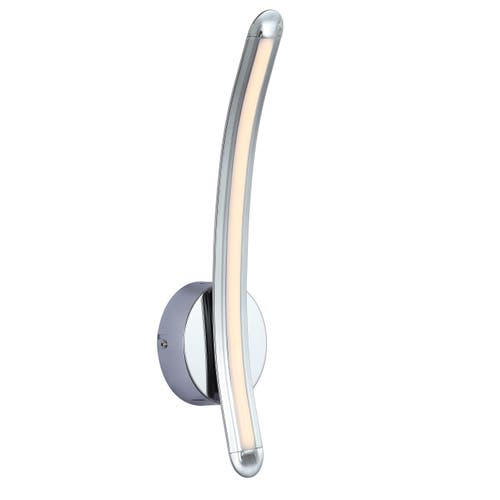 Jonathan Y Roxanna Dimmable Integrated Led Metal Sconce In Chrome
