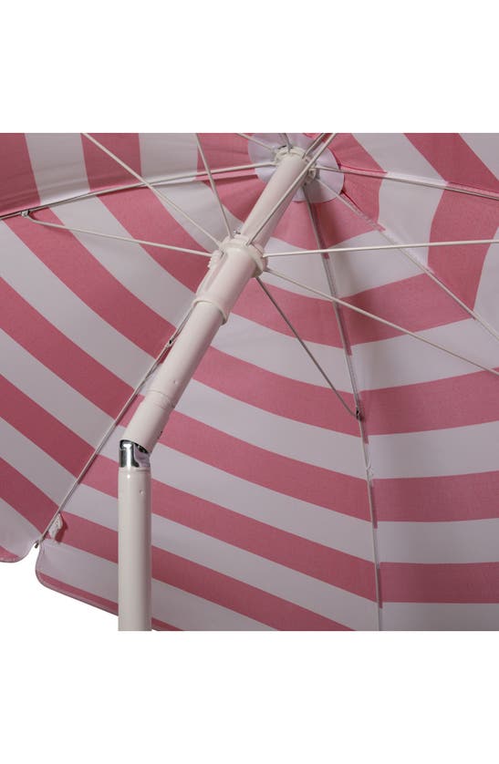 PICNIC TIME PICNIC TIME RED CABANA STRIPE PORTABLE BEACH UMBRELLA