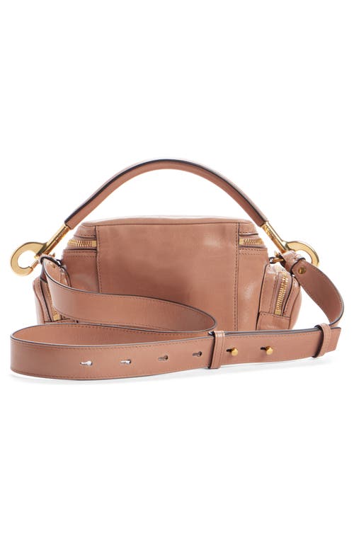 Chloé Small Shiny Leather Camera Bag In Woodrose