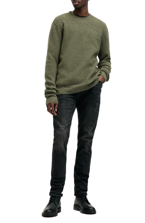 Shop Allsaints Hatten Waffle Stitch Sweater In Bancha Green